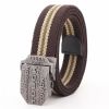 polyester fashion webbing retro alloy buckle men's belt